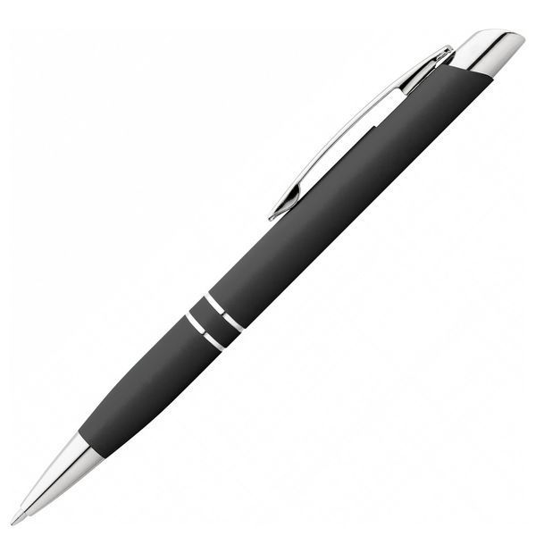 Ручка алюмінієва Marieta Soft Touch з індивідуальним гравіюванням Чорний PEN049 фото