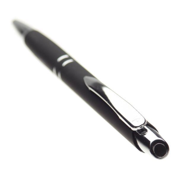 Ручка алюмінієва Marieta Soft Touch з індивідуальним гравіюванням Чорний PEN049 фото