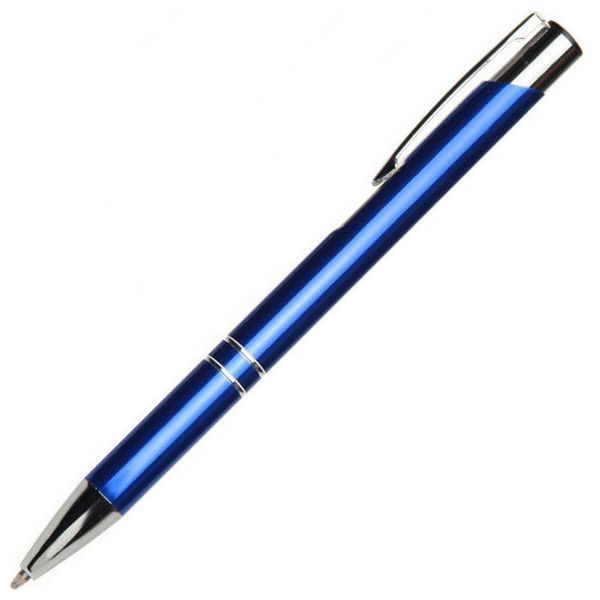Ручка алюмінієва з індивідуальним гравіюванням Синій PEN012 фото