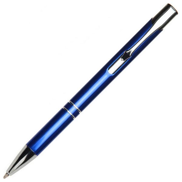 Ручка алюмінієва з індивідуальним гравіюванням Синій PEN012 фото