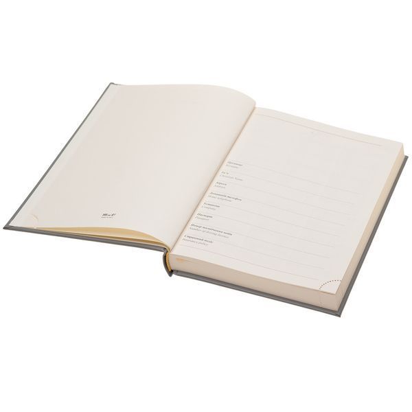 Щоденник НЕДАТОВАНИЙ з індивідуальним гравіюванням Сірий NOTE009 фото