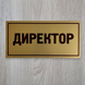 Металева табличка на двері ДИРЕКТОР, розмір 200х100 мм TAB007 фото 2