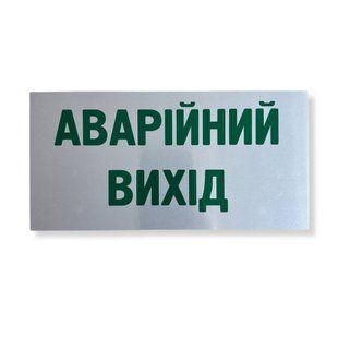 Металева табличка на двері АВАРІЙНИЙ ВИХІД, розмір 200х100 мм TAB010 фото