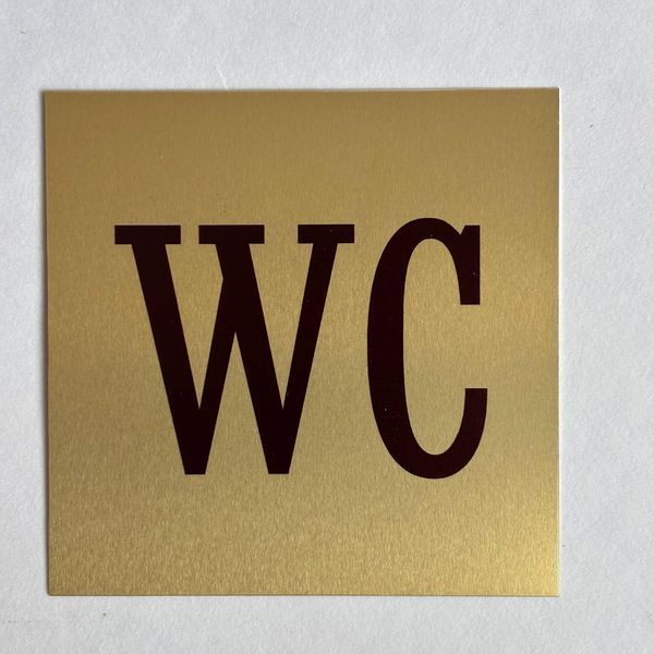 Металева табличка на туалет WC, розмір 80х80 мм TAB016 фото